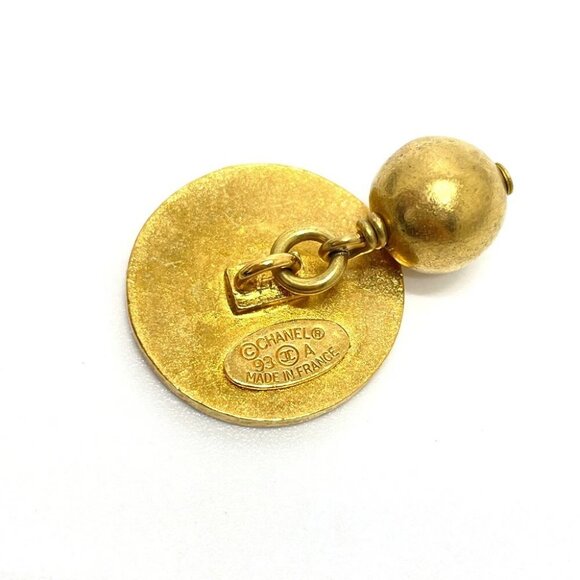 CHANEL CC 93A vintage Fashion Accessories cuffs Metal Gold - Picture 6 of 8